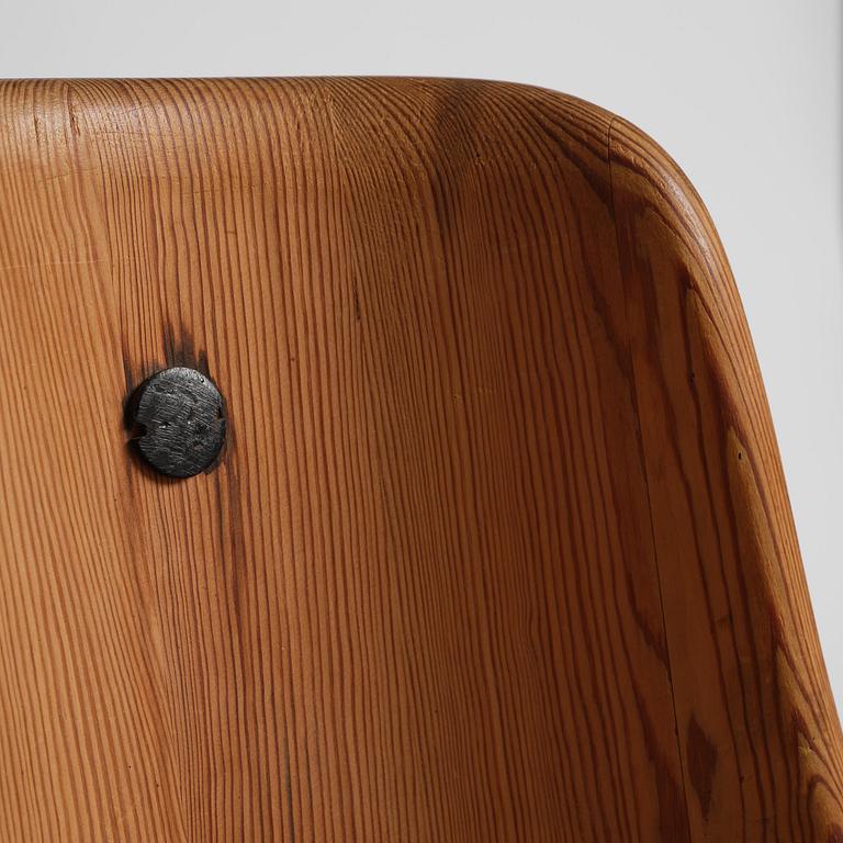 Axel Einar Hjorth, a stained pine "Lovö" chair, Nordiska Kompaniet, Sweden, 1930s.