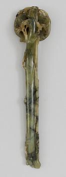 A finely carved jade Sceptre, Qing dynasty, Qianlong (1736-95).