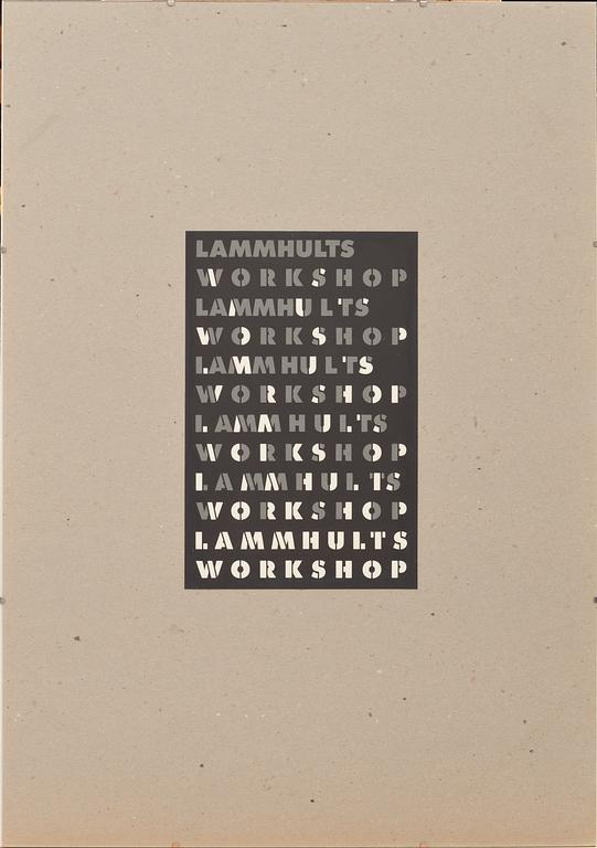 SKISS TILL AFFISCH, "Lammhults Workshop". Formgivare Hc Ericson.