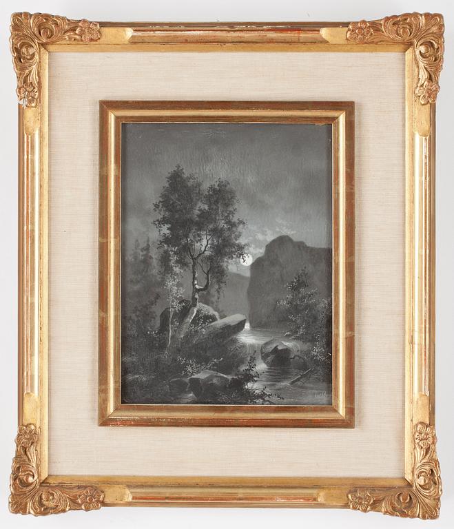 EDVARD BERGH, blyerts- och kolteckning, sign.