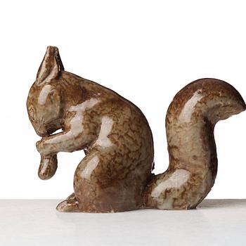 Michael Schilkin, a stoneware sculpture of a squirrel, Arabia, Finland.