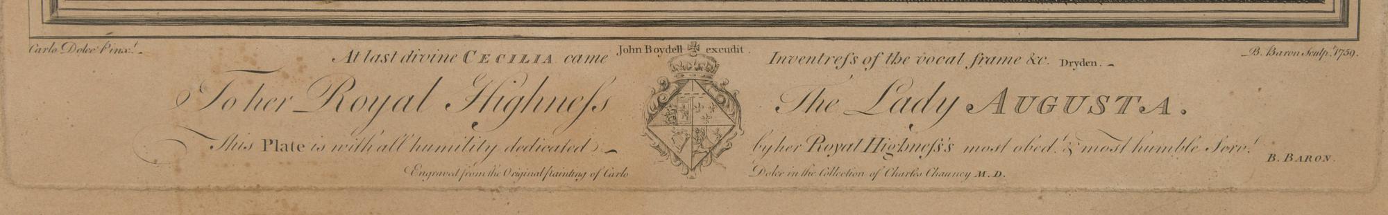 CARLO DOLCI, efter, kopparstick, John Boydell excudit, B.Baron 1759.