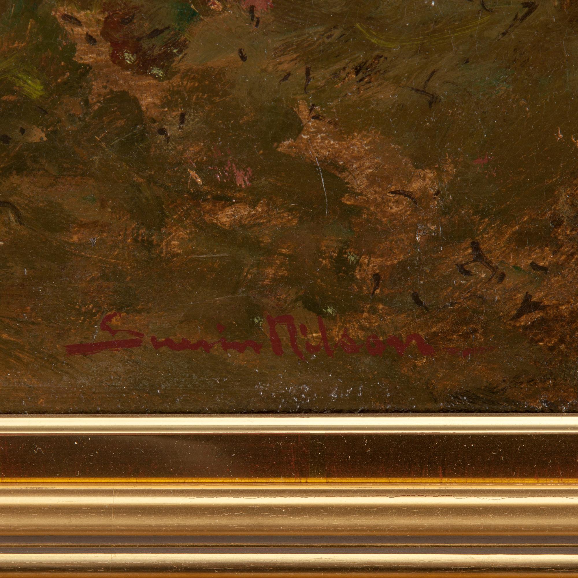 SEVERIN NILSON, oil on canvas laid down on panel, signed Severin Nilson.