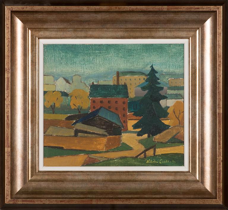 Nikolai Lehto, oil on canvas, laid on board, signed and dated -34.