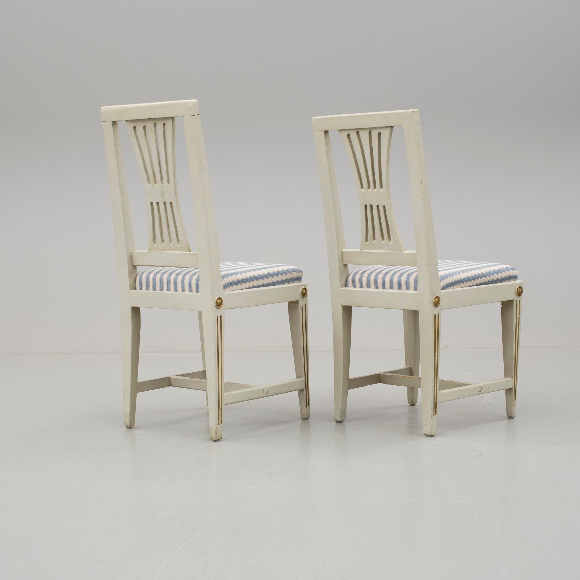 STOLAR, 2st snarlika, sengustavianska, omkring 1800.