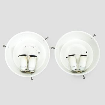 Arne Jacobsen, a pair of 1960's 'AJ-Eklipta' ceiling/wall lamps, for Louis Poulsen/licensed manufacturer Orno, Stockmann.