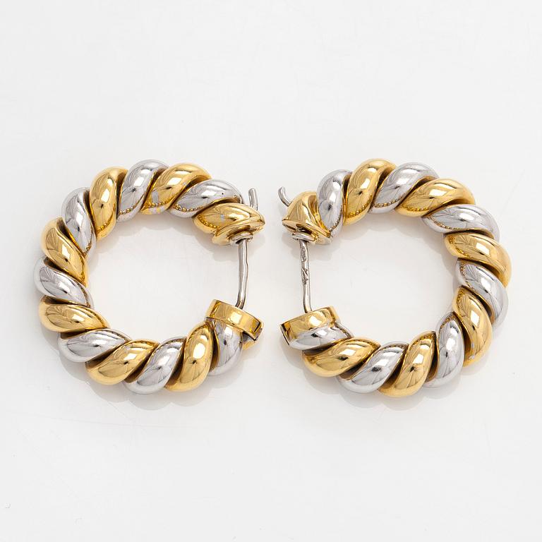Earrings in 18K gold/white gold, Switzerland.