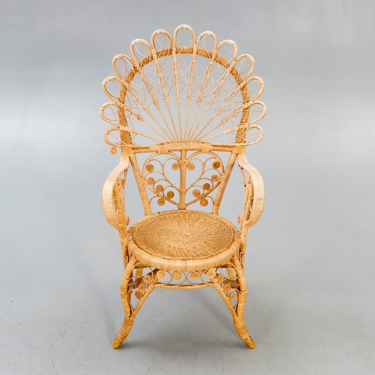 A Swedish 20th century wicker chair.