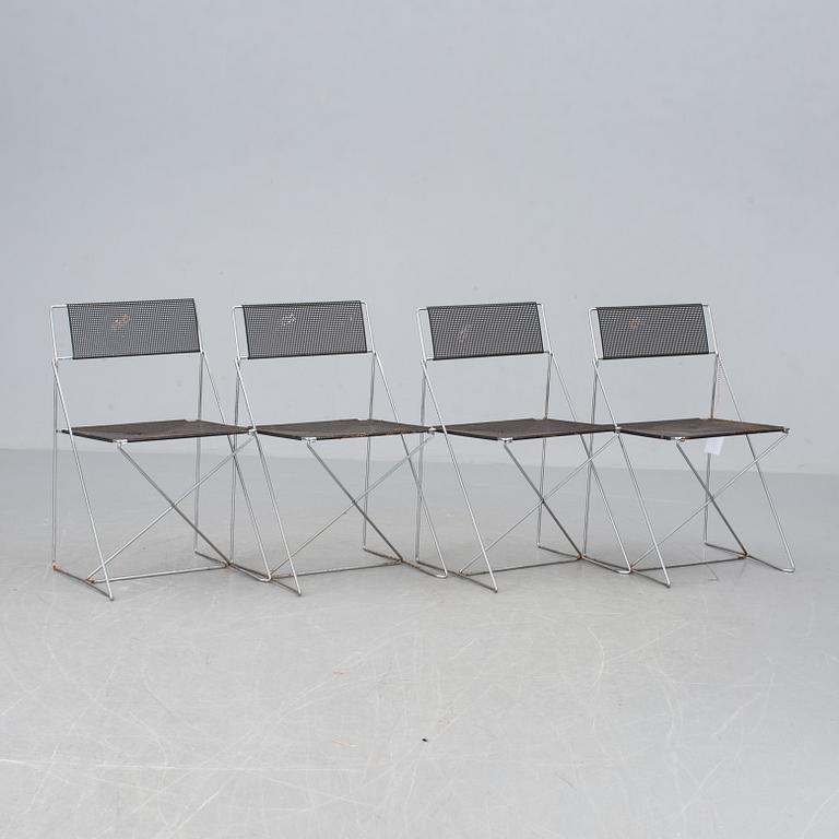 STOLAR, 4 st, "X-line", Niels Jörgen Haugesen, Danmark, formgiven 1977.