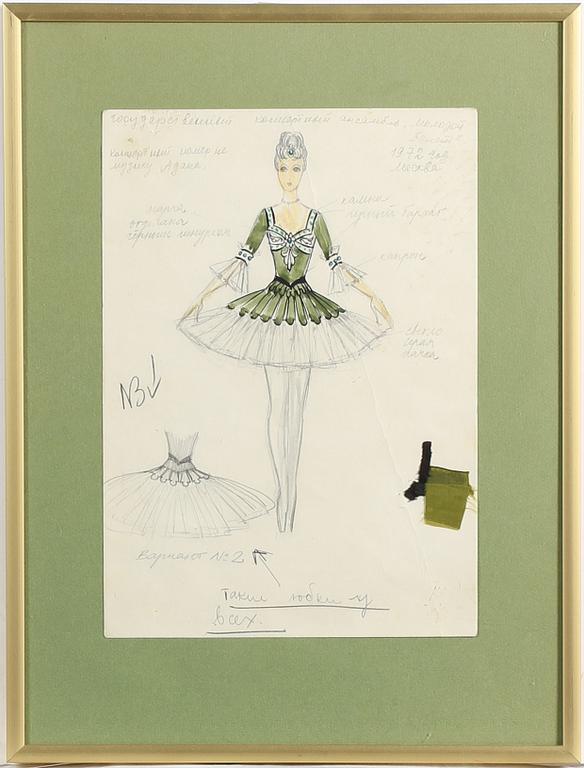 OKÄND KONSTNÄR, 5 st, akvarellerade skisser, otydl sign, Sovjetryssland resp Finland. 1900-tal.