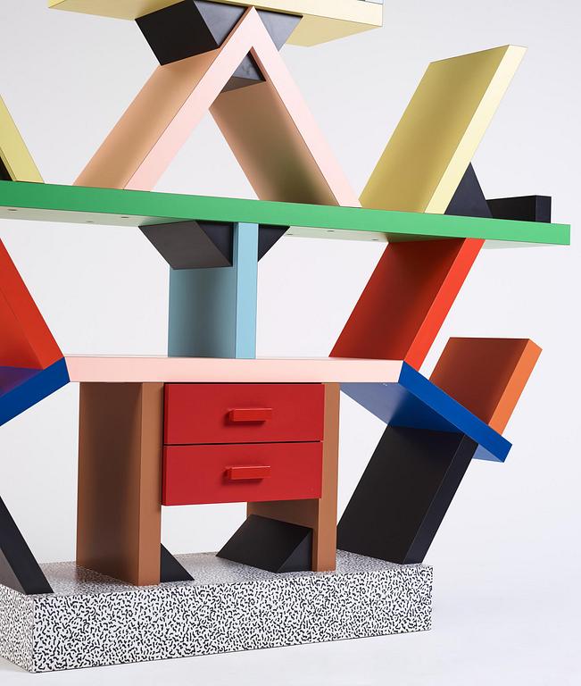 Ettore Sottsass, a "Carlton" bookcase, Memphis, Italy, post 1981.