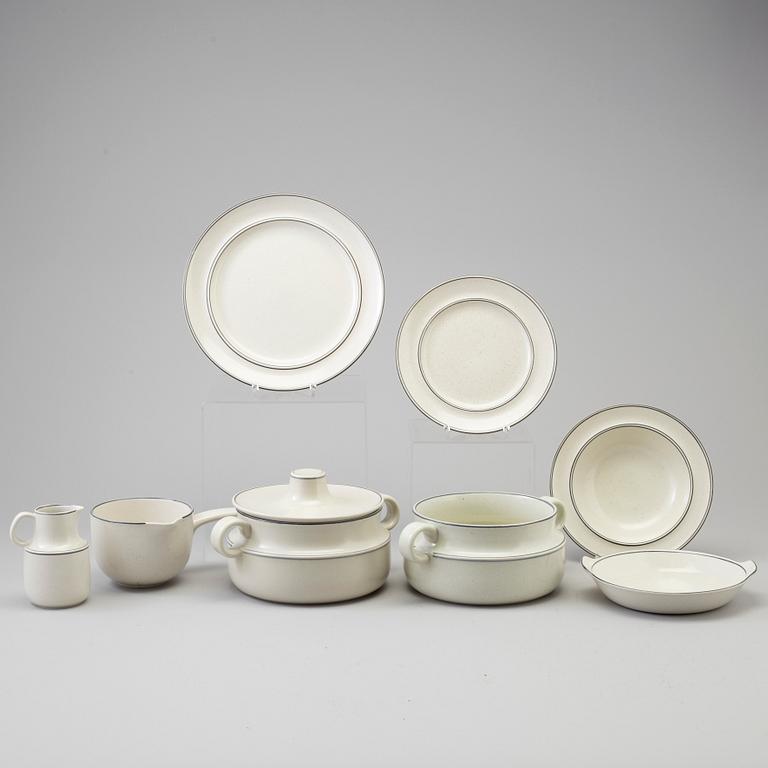 A 38 pcs stoneware service, 'Birka', by Stig Lindberg for Gustavsberg, second half of the 20th century.