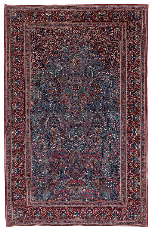 A semi-antique central Persian (Iran) rug, probably Tehran, c. 232 x 150 cm.