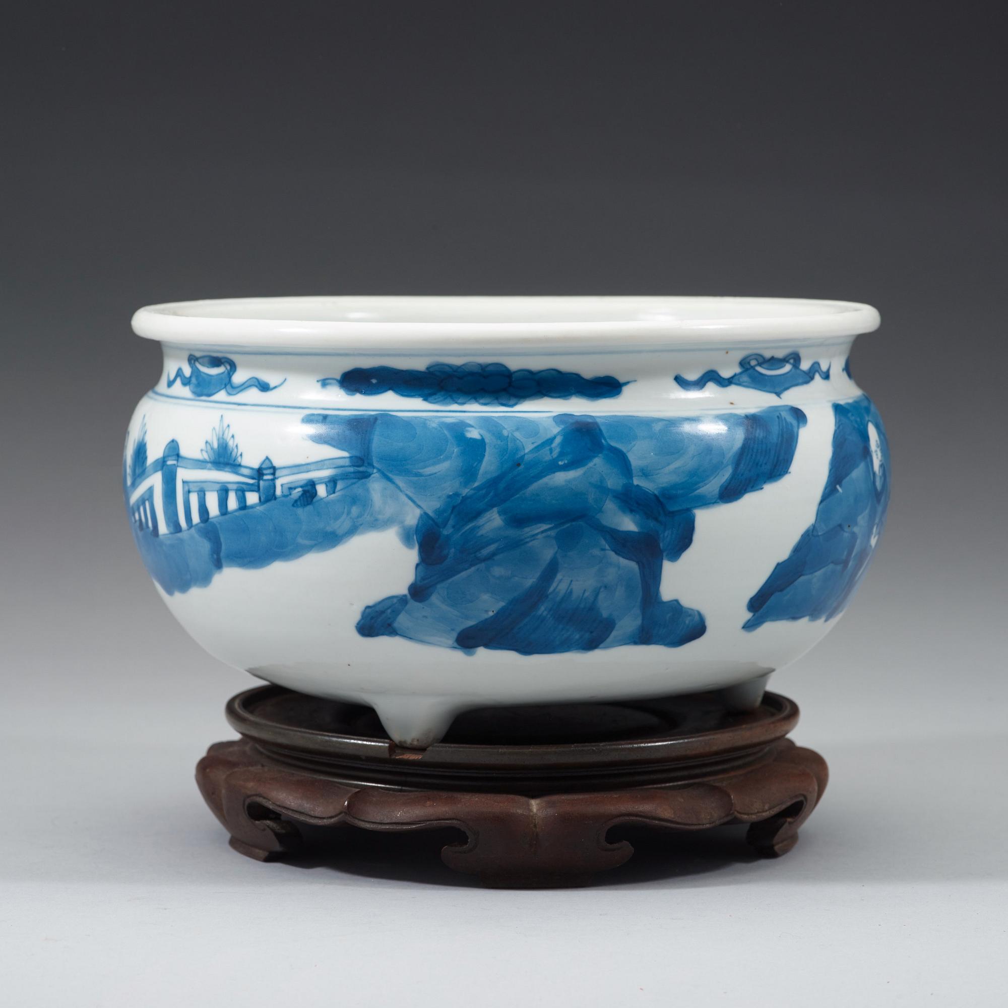 RÖKELSEKAR, porslin. Qingdynastin, Kangxi (1662-1722).