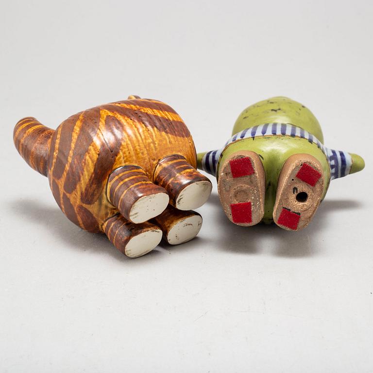 LISA LARSON, two stoneware figurines from Gustavsberg.