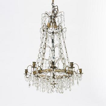 A Gustavian style chandelier, mid 20th Century.