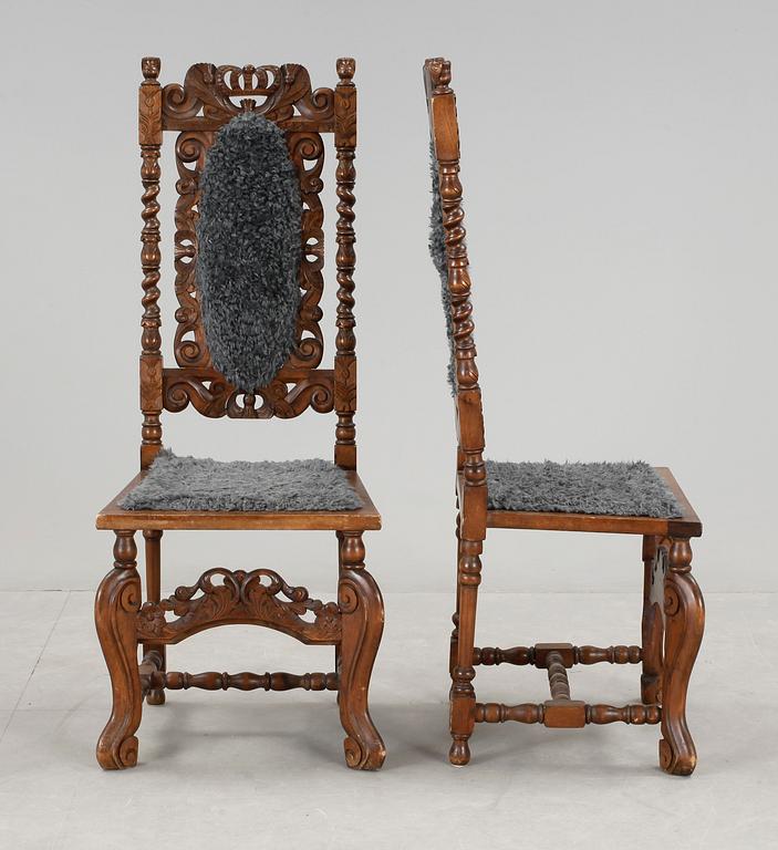 STOLAR, 4 st, barockstil, 1800-tal.