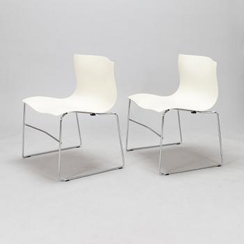 Massimo Vignelli, a set of six 'Handkerchief' stacking chairs for Knoll, 1985.
