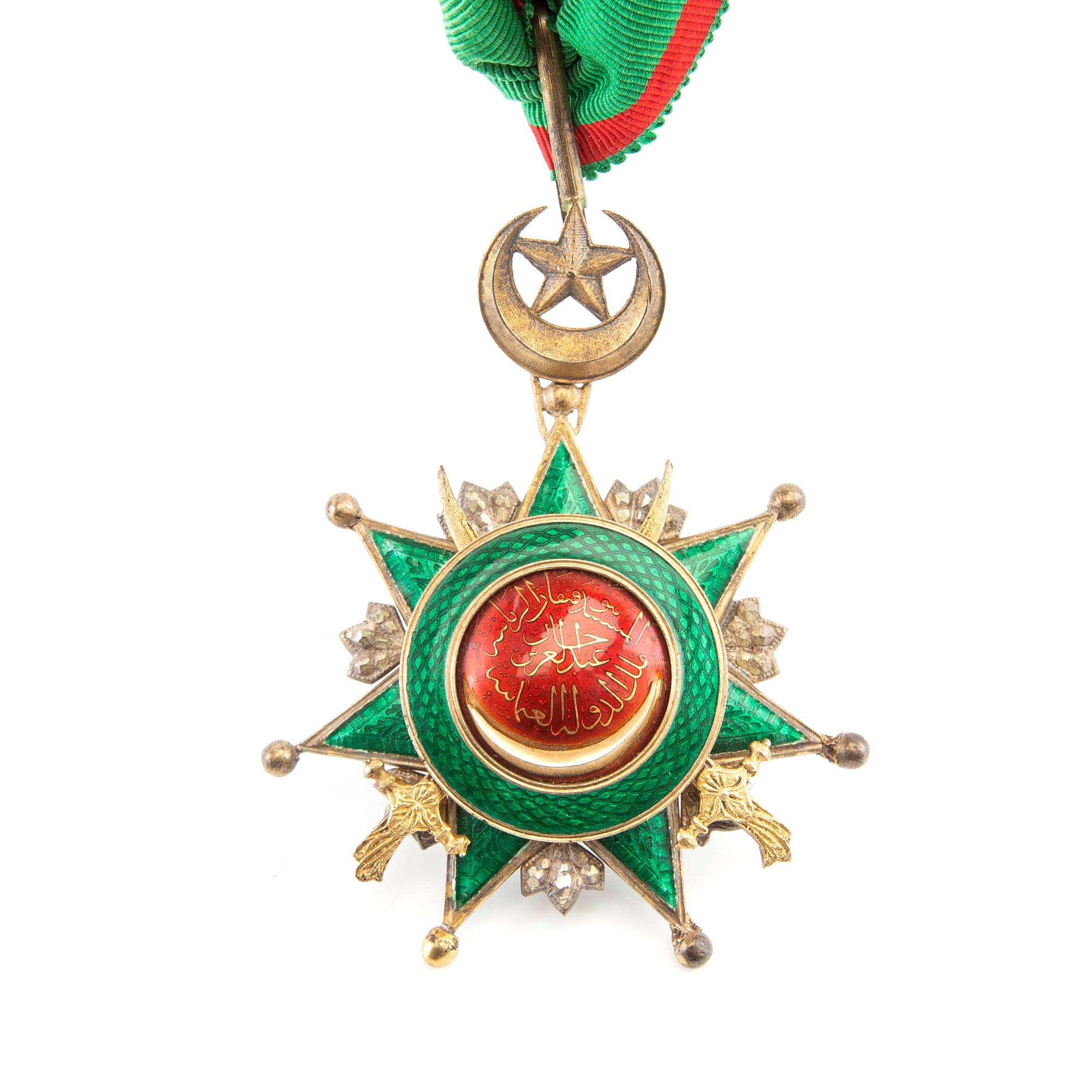 Osmanie Order of the third class with swords, Turkey, early 20th century.