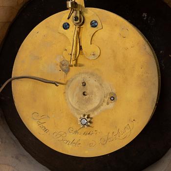 An Austrian Louis XVI giltwood cartel clock by J. Bentele (watchmaker in Salzburg ca 1780).
