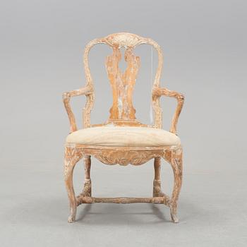 A rococo armchair.