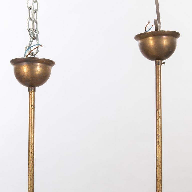 A pair of 1940/50s ceiling lamp.