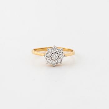 A brilliant cut diamond ring.