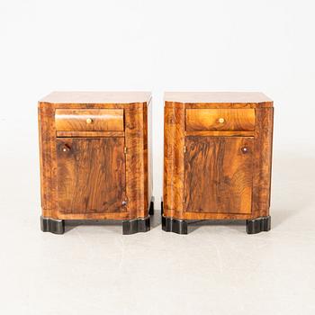 Sängbord, ett par, Art Deco, 1900-talets första hälft.