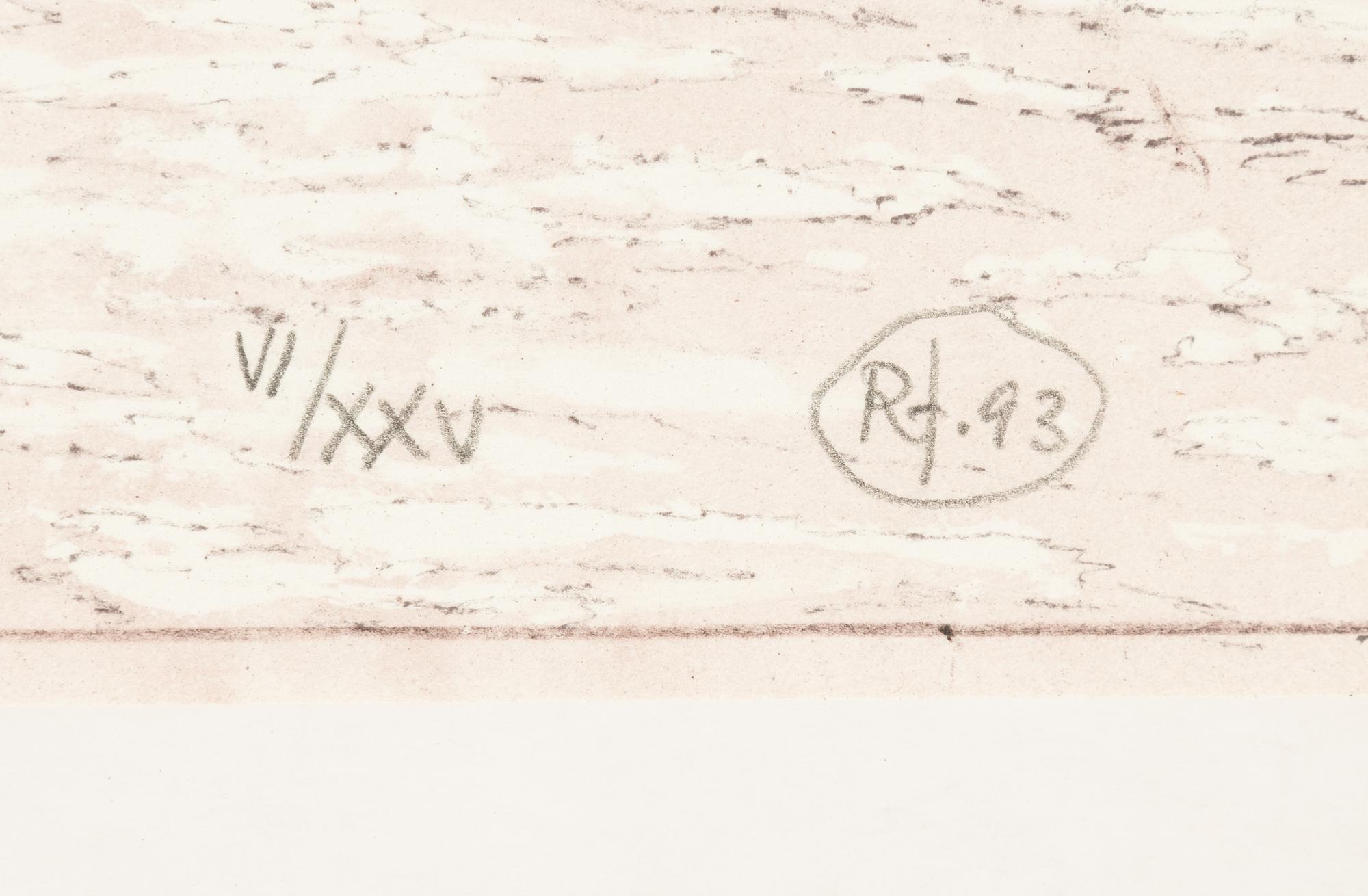 Roj Friberg, lithograph in colours, signed with monogram and numbered VI/XXV, and dated -93.
