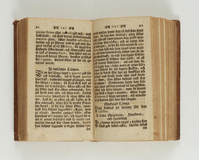CAJSA WARG(1703-1769), HJELPREDA I HUSHÅLLNINGEN FÖR UNGA FRUENTIMBER, STOCKHOLM 1755.
