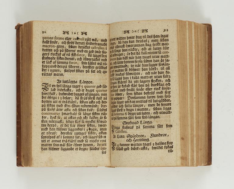 CAJSA WARG(1703-1769), HJELPREDA I HUSHÅLLNINGEN FÖR UNGA FRUENTIMBER, STOCKHOLM 1755.