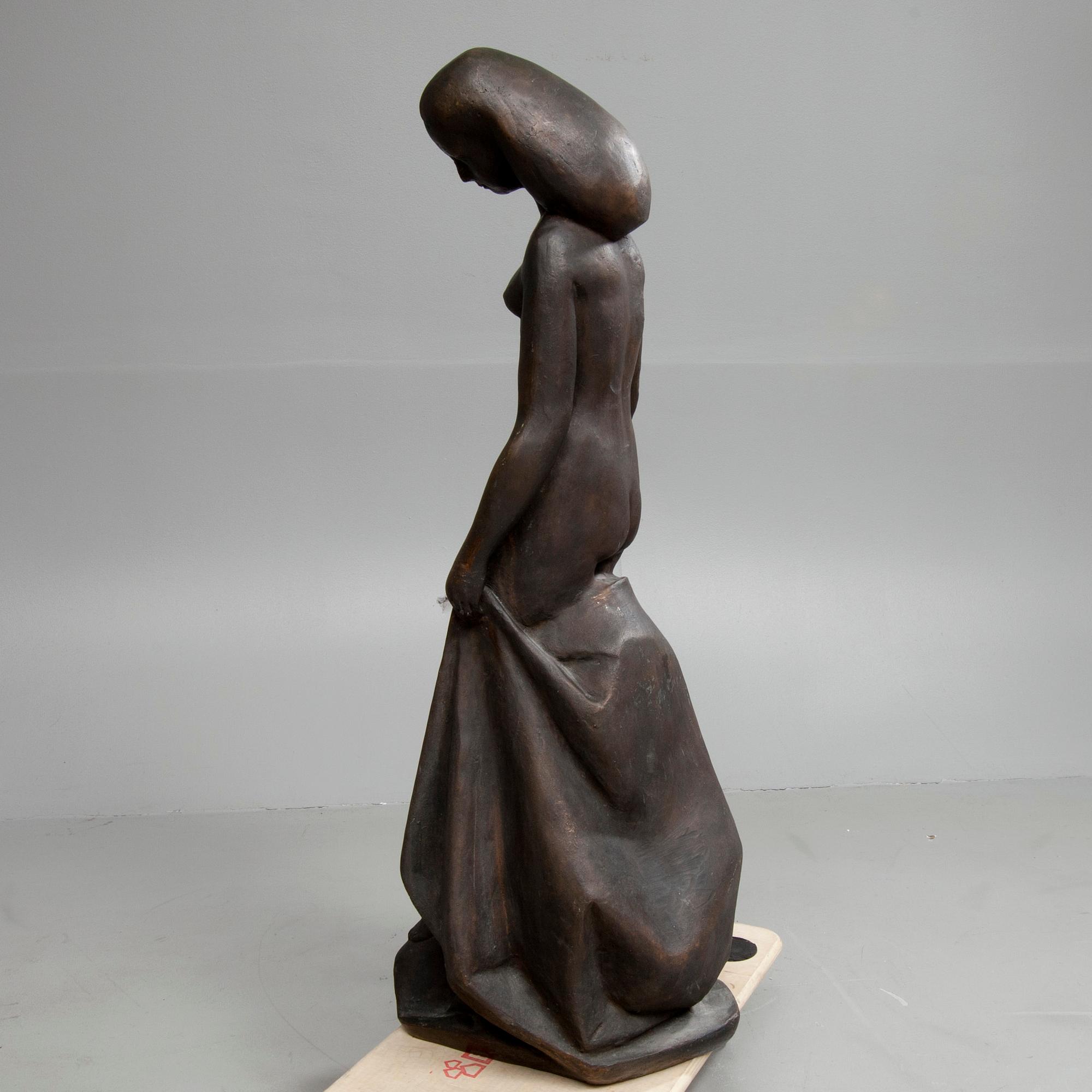 OKÄND KONSTNÄR, skulptur, brons, 1980-tal.