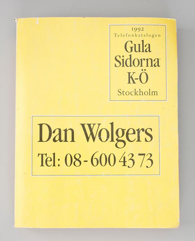 DAN WOLGERS, telefonkatalog, 1992.