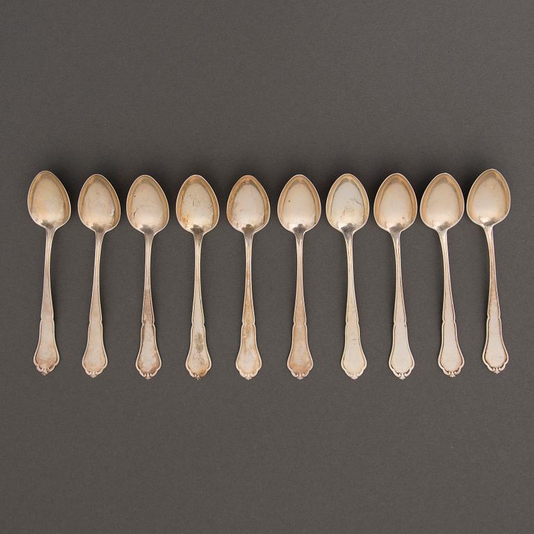 A 173-piece set of 'Chippendale' silver cutlery, Hopeakeskus, Hämeenlinna, Finland 1938-1947.