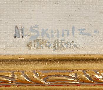 OKÄND KONSTNÄR, olja på duk, signerad M. Skantz?, 1900-talets första hälft.