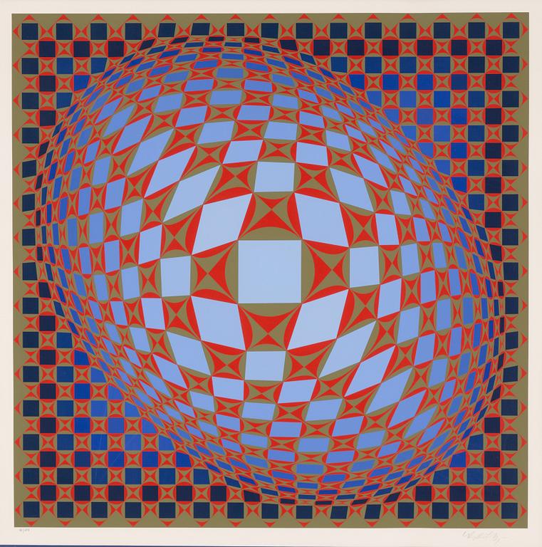 Victor Vasarely, serigrafi, signerad och numrerad 72/275.