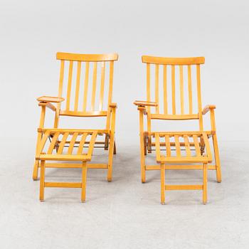 Däckstolar, 2 st, Brogrens/Stockamöllan, 1900-talets senare del.