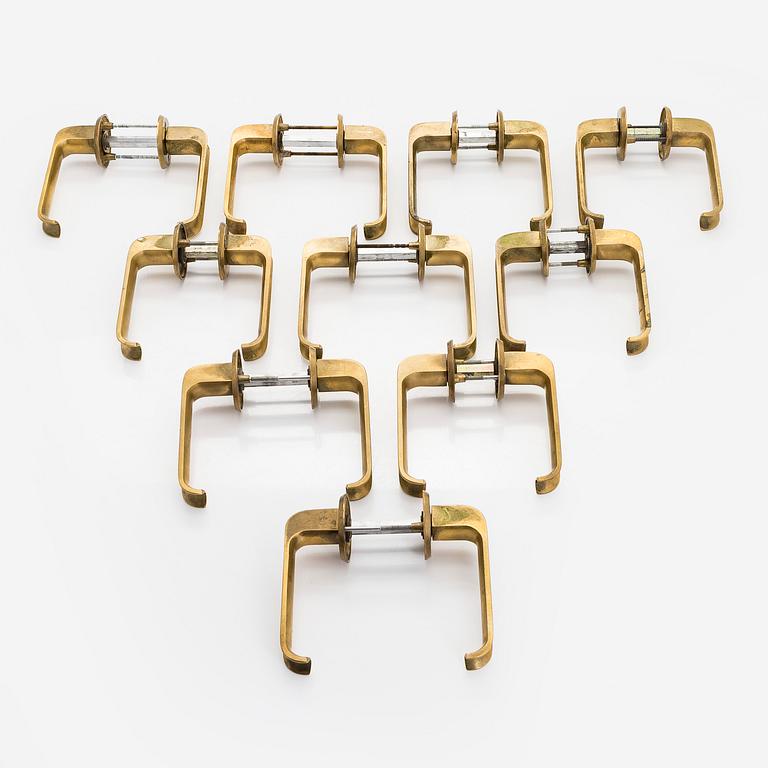 Ilmari Tapiovaara, ten pairs of door handles, for Oy Excelsior Ab (EXO), Designed 1981.
