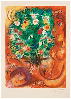 705. Marc Chagall After, 'Femme au bouquet' from: "Nice et la Côte d'Azur".