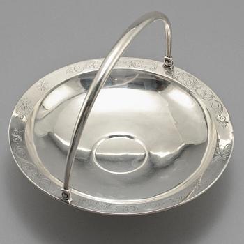 BRÖDKORG, silver, Clement, Danmark, 1873. Vikt 455 g.