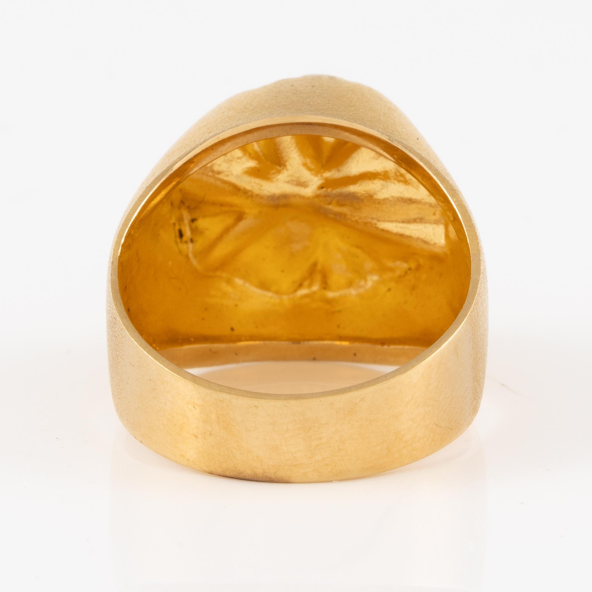 A Björn Weckström,  "Devil's Wheel"  ring 18K gold, Lapponia 1978.
