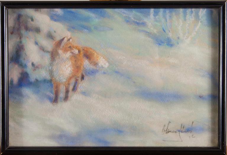 OSKARI SARASJÄRVI (SJÖSTRAND), pastell, signerad och daterad -36.