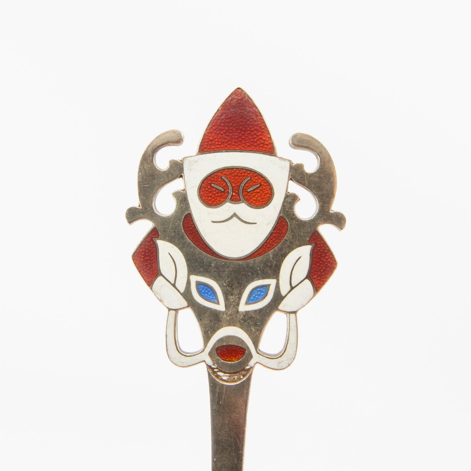 Anton Michelsen, anniversary spoons 10 pcs sterling silver for Georg Jensen, Denmark, second half of the 20th century.