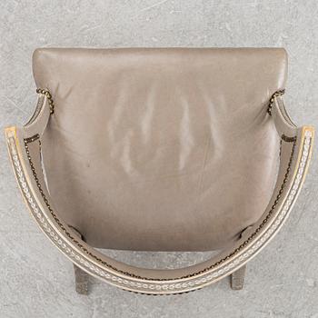 A late Gustavian style armchair, early 20th Century.