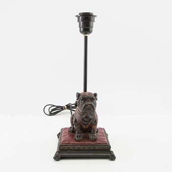 Bordslampa samt bokstöd ett par 1900-talets senare del.