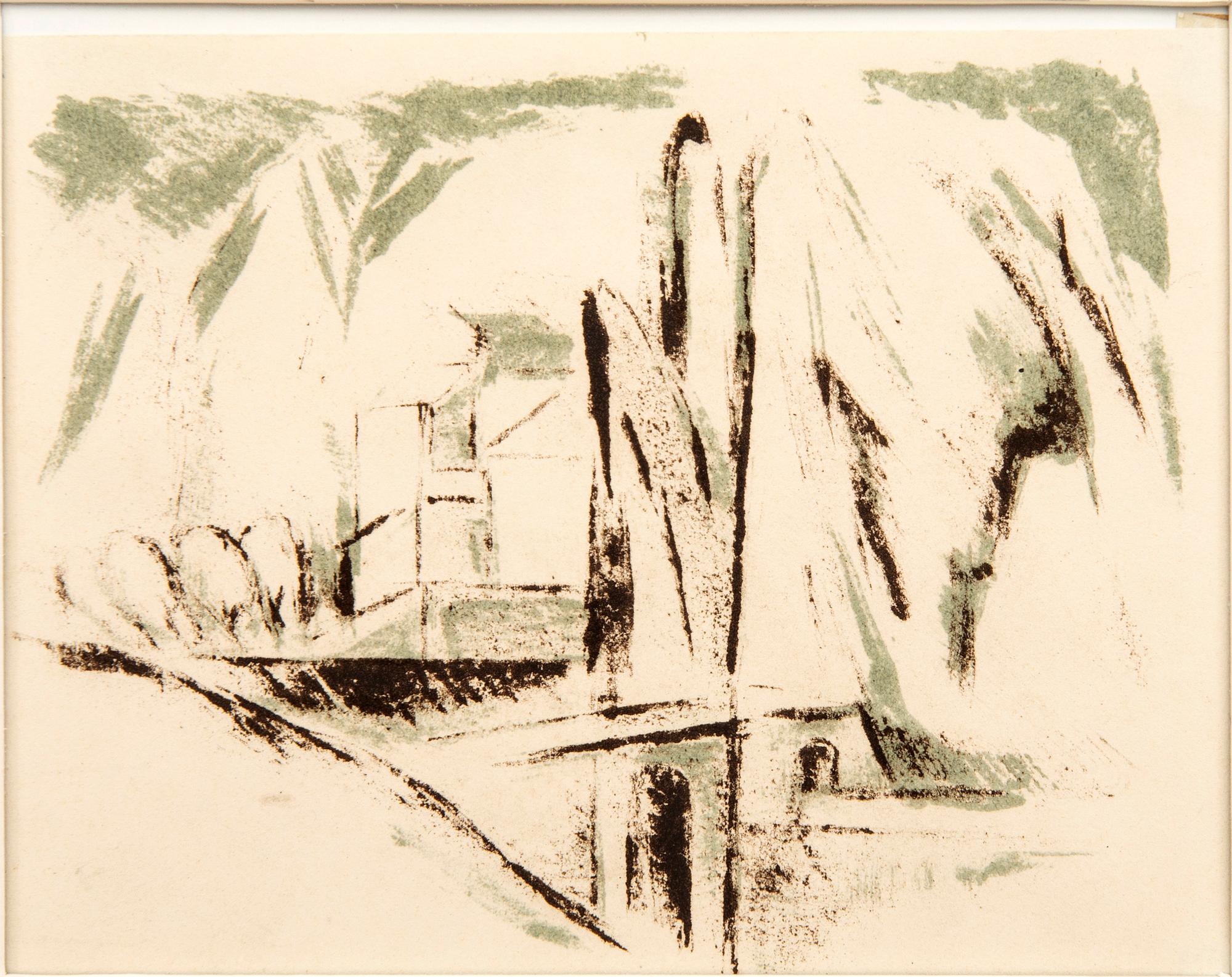Tuulikki Pietilä, color lithograph and wood engraving, signed, dated, and numbered 1946 4/10 and 1955 4/7.