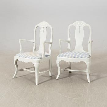 armchairs a pair Rococo style early 20th century.