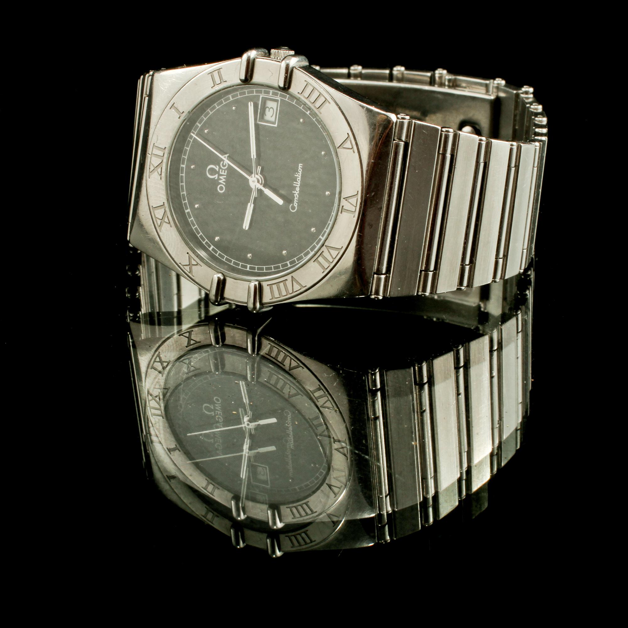 ARMBANDSUR, stål, "constellation",  Omega. 1900-talets fjärde kvartal.
