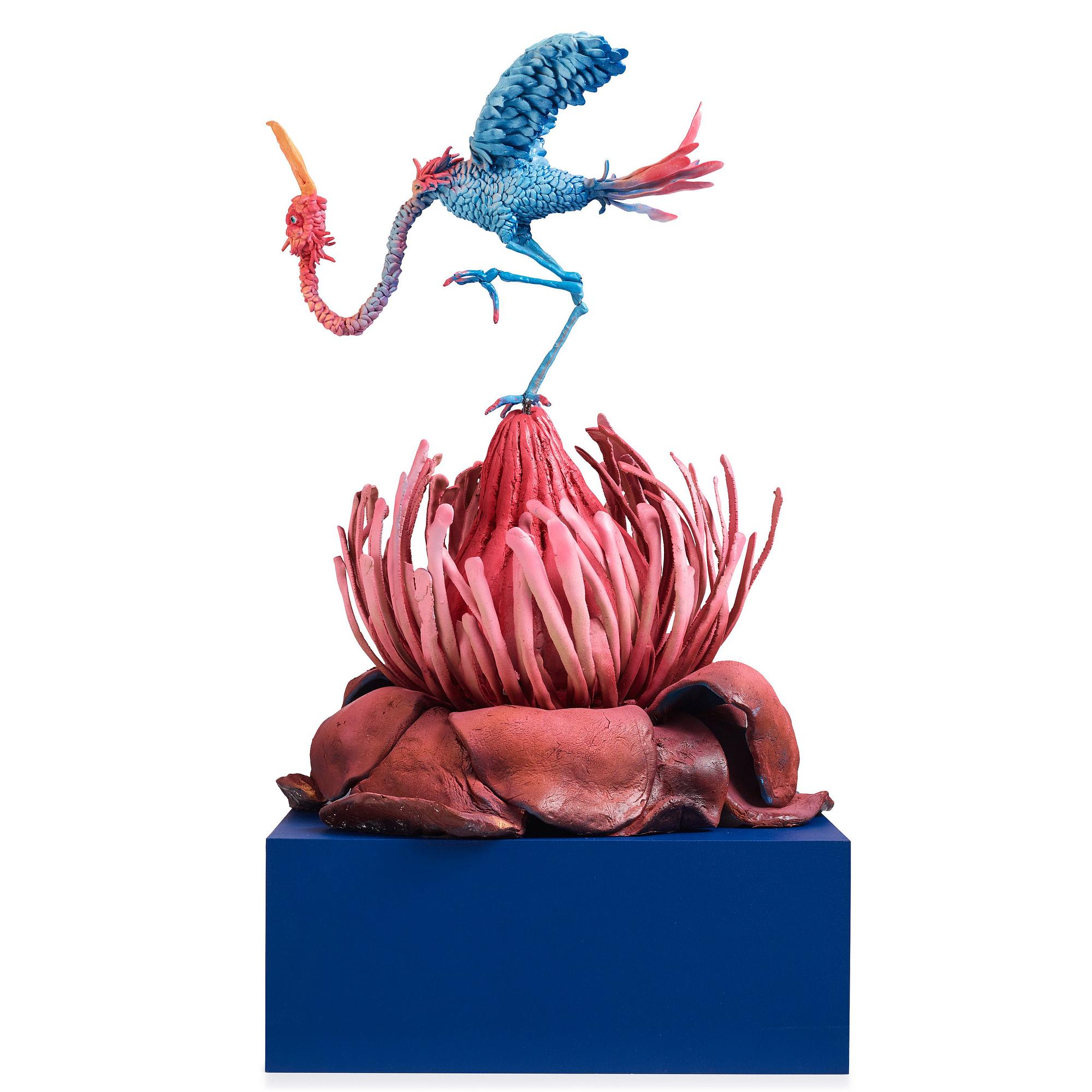 Nathalie Djurberg & Hans Berg, "One Last Trip to the Underworld (Strawberry Red and Blue)".