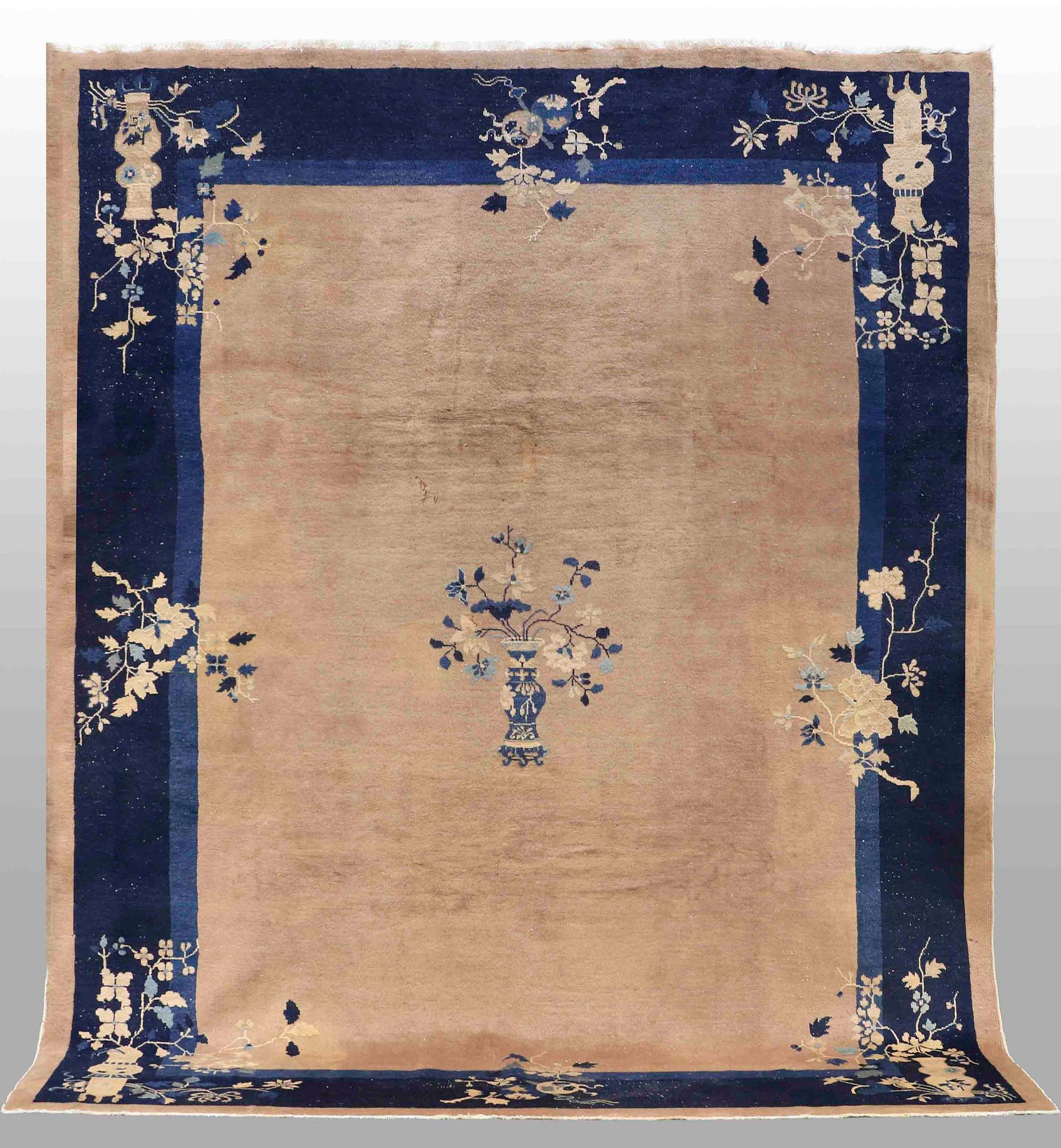 A CARPET, semi-antique China, art deco, around 345 x 272 cm.